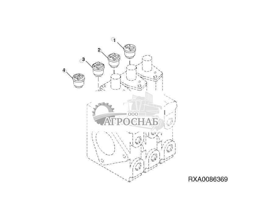 Комплект заглушек селективного распределительного клапана 
